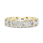 Lab Grown Round Diamond Full Eternity Band in Yellow Gold