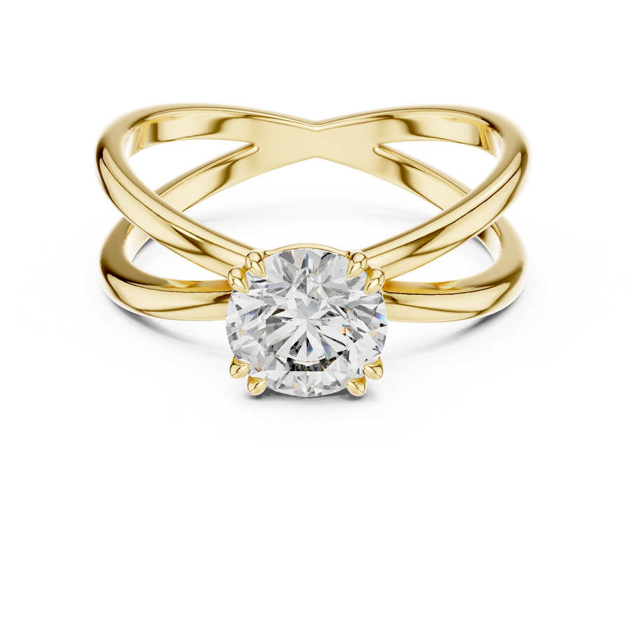 Auravelle Crossover Diamond Ring