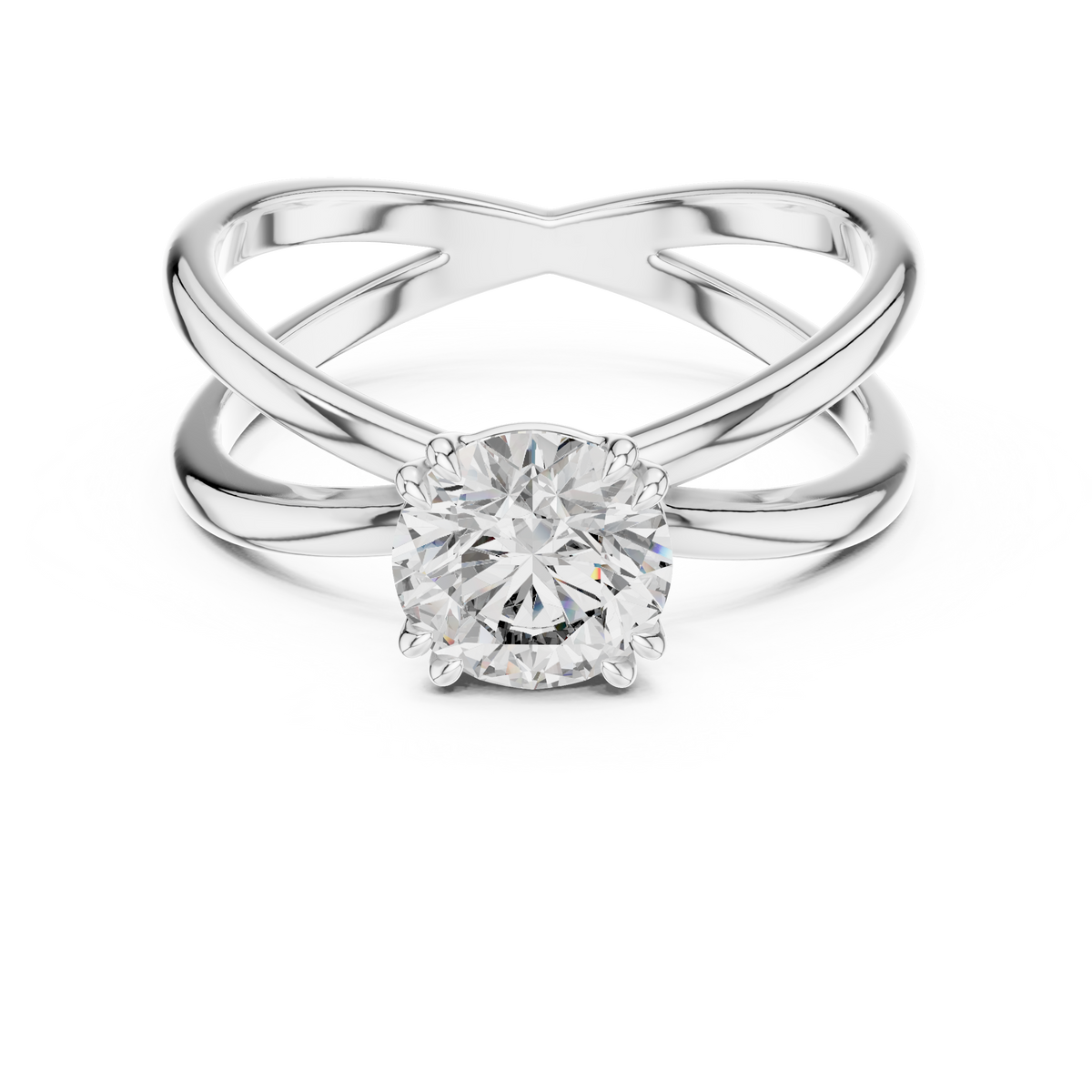 Auravelle Crossover Diamond Ring