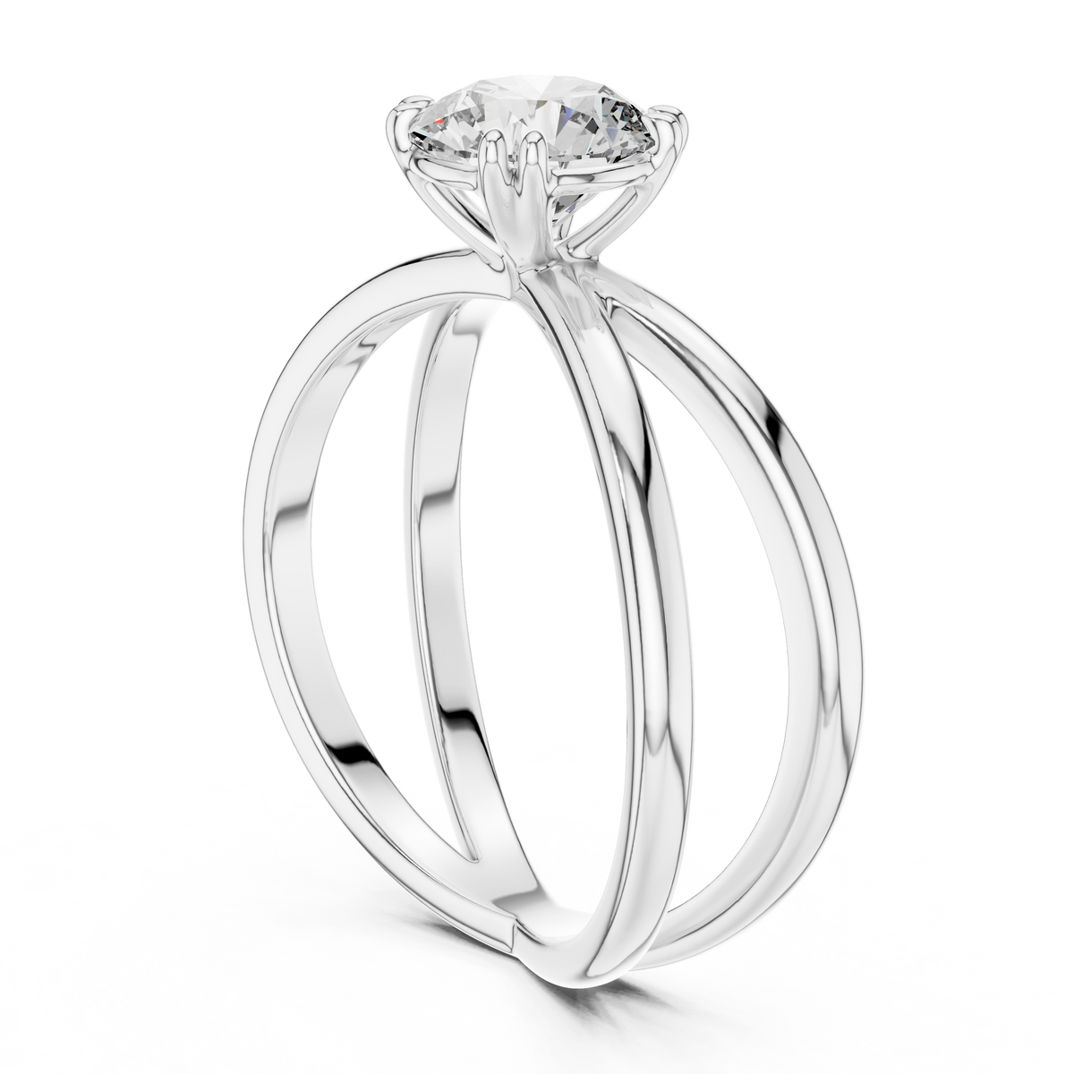 Auravelle Crossover Diamond Ring