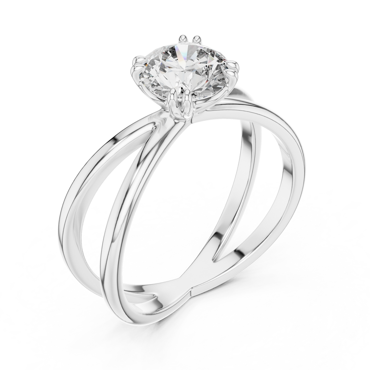 Auravelle Crossover Diamond Ring