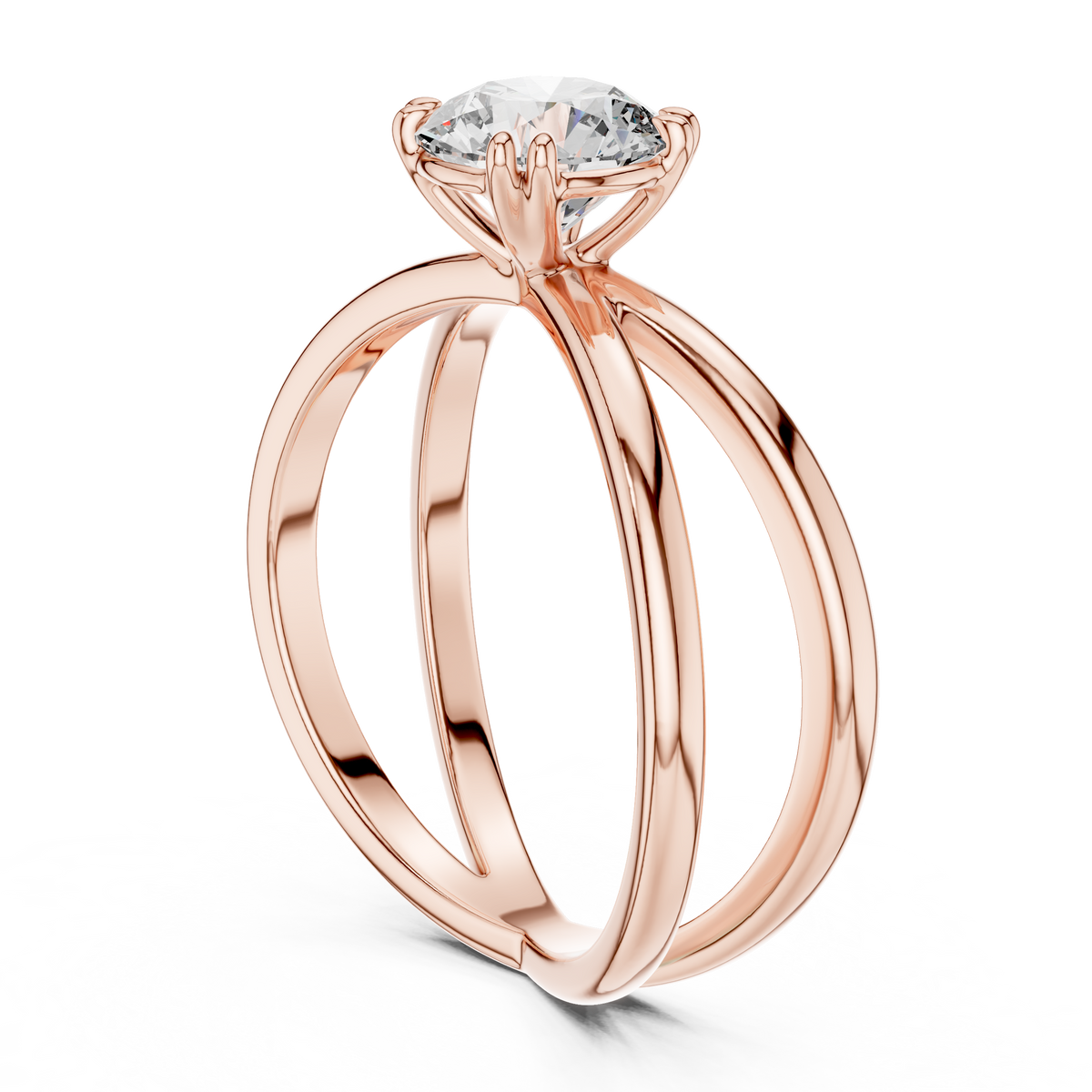 Auravelle Crossover Diamond Ring