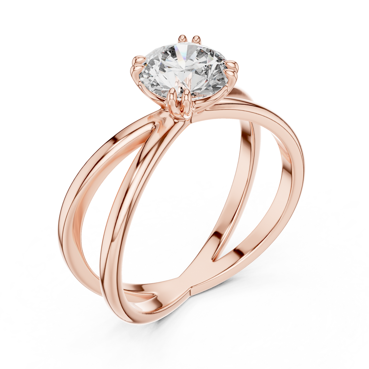 Auravelle Crossover Diamond Ring