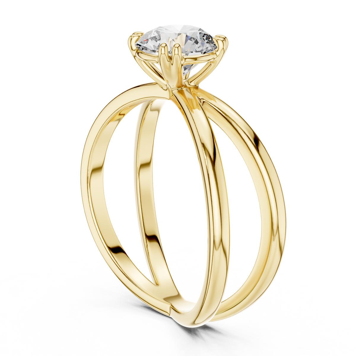 Auravelle Crossover Diamond Ring