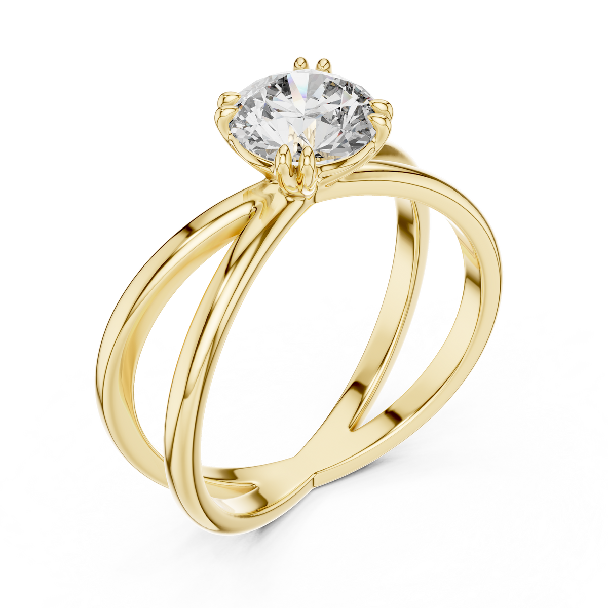 Auravelle Crossover Diamond Ring