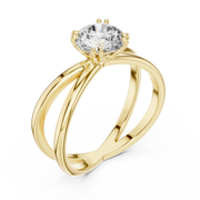 Auravelle Crossover Diamond Ring