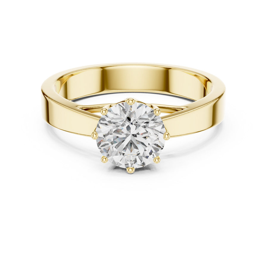 Aurelio Sovereign – Round Brilliant Solitaire Gold Ring