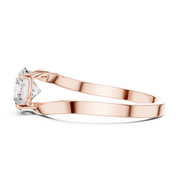 Crossover Solitaire Diamond Engagement Ring