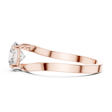 Crossover Solitaire Diamond Engagement Ring