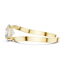 Crossover Solitaire Diamond Engagement Ring