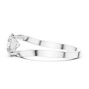 Crossover Solitaire Diamond Engagement Ring