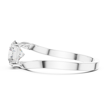 Crossover Solitaire Diamond Engagement Ring