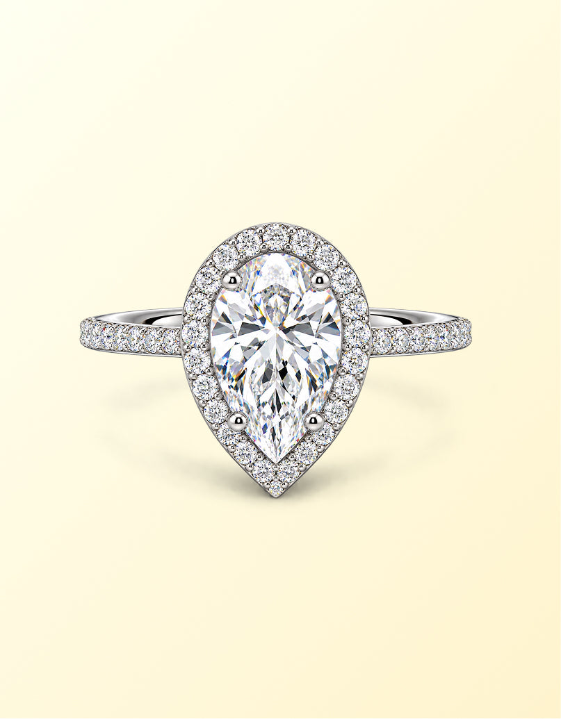 Moissanite Halo Rings