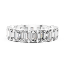Lab Grown Emerald Cut Diamond Full Eternity Band in Yellow Gold