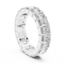 Lab Grown Emerald Cut Diamond Full Eternity Band in Yellow Gold