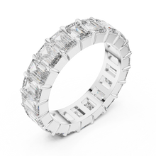 Lab Grown Emerald Cut Diamond Full Eternity Band in Yellow Gold