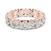 Lab Grown Round Diamond Full Eternity Band in Yellow Gold
