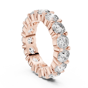 Lab Grown Round Diamond Full Eternity Band in Yellow Gold