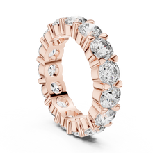 Lab Grown Round Diamond Full Eternity Band in Yellow Gold