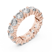 Lab Grown Round Diamond Full Eternity Band in Yellow Gold
