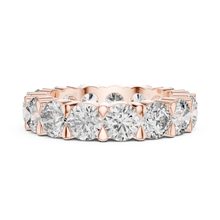 Lab Grown Round Diamond Full Eternity Band in Yellow Gold
