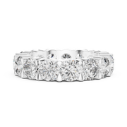 Lab Grown Round Diamond Full Eternity Band in Yellow Gold