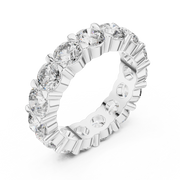 Lab Grown Round Diamond Full Eternity Band in Yellow Gold