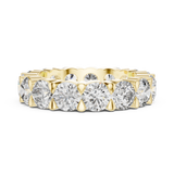 Lab Grown Round Diamond Full Eternity Band in Yellow Gold
