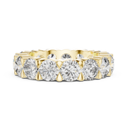 Lab Grown Round Diamond Full Eternity Band in Yellow Gold