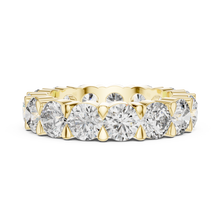 Lab Grown Round Diamond Full Eternity Band in Yellow Gold