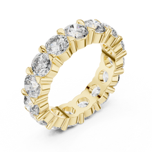 Lab Grown Round Diamond Full Eternity Band in Yellow Gold