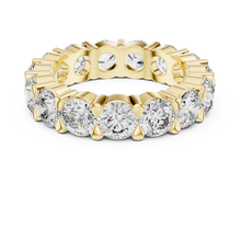 Lab Grown Round Diamond Full Eternity Band in Yellow Gold