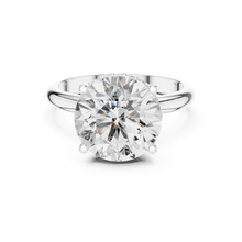 Lab Grown Round Solitaire Diamond Ring with Hidden Halo in Yellow Gold
