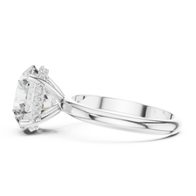 Lab Grown Round Solitaire Diamond Ring with Hidden Halo in Yellow Gold