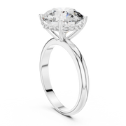 Lab Grown Round Solitaire Diamond Ring with Hidden Halo in Yellow Gold