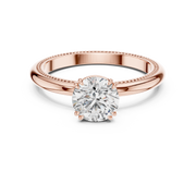 Milgrain Grace Diamond Ring