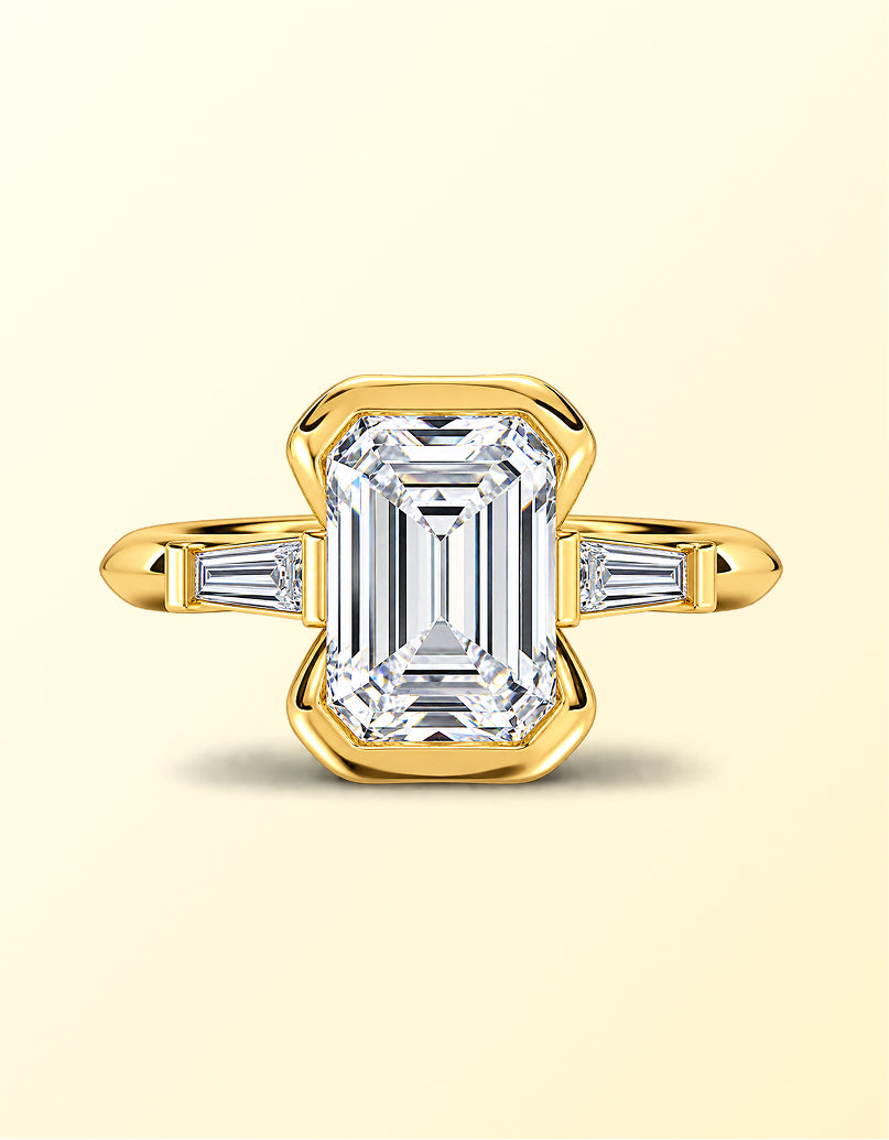 Moissanite Three Stone Rings