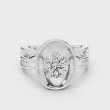 Lab Grown Round Diamond Ring with Bold Gold Disc & Split Shank in Yellow Gold