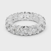 Lab Grown Round Diamond Full Eternity Band in Yellow Gold
