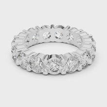 Lab Grown Round Diamond Full Eternity Band in Yellow Gold