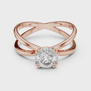 Auravelle Crossover Diamond Ring