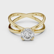 Auravelle Crossover Diamond Ring