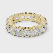 Lab Grown Round Diamond Full Eternity Band in Yellow Gold