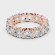 Lab Grown Round Diamond Full Eternity Band in Yellow Gold