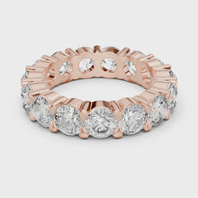 Lab Grown Round Diamond Full Eternity Band in Yellow Gold