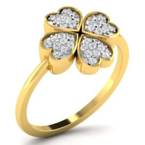 Clover Diamond Glow Ring
