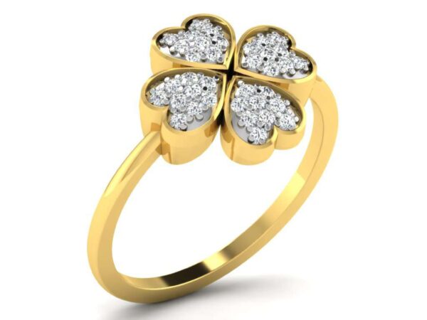 Clover Diamond Glow Ring
