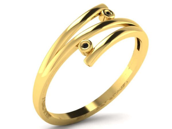 Entwined Ebony Elegance Ring