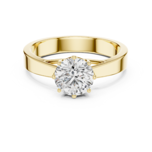 Aurelio Sovereign – Round Brilliant Solitaire Gold Ring